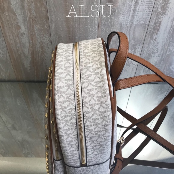 Michael Kors Abbey Medium Frame Backpack Vanilla W - Picture 4 of 8